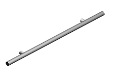 HANDRAIL, ROUND, STAINLESS STEEL, 1 1/2 DIAMETER 4 FEET LONG