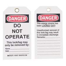 LOCK OUT.TAG OUT TAGS, PACKAGE OF 25 LOWEST COST