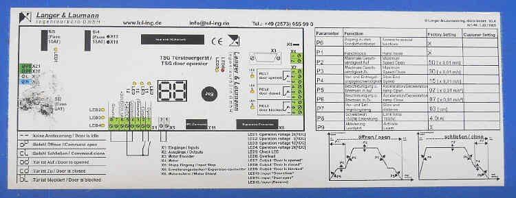 BOARD, CIRCUIT, LANGER & LAUMANN DOOR OPERATOR V3.4 TSG