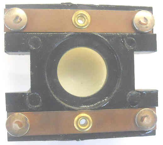 PRESSEL, BUTTON, MONITOR, WITH CONTACTS, WHITE, VERTICAL MARK #4 IN BLACK