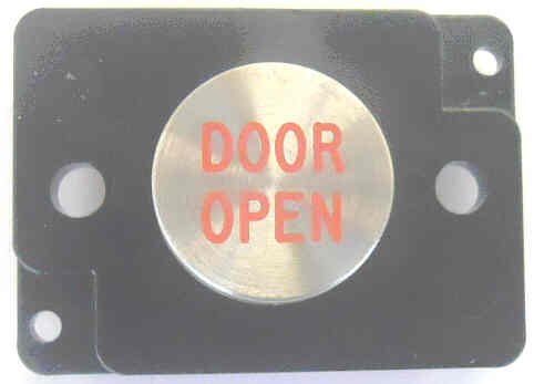 BUTTON, MONITOR, NON-ILLUMINATED, SS MARKED DOOR CLOSE IN RED (SPECIFY)
