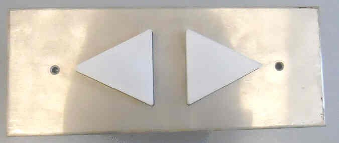 COVER, MONITOR, LANTERN, HALL. STAINLESS STEEL, 2 ARROWS, AS SHOWN