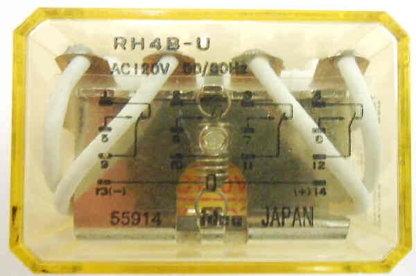 IDEC 4PDT RELAY, 120 VAC, 14 PIN IDEC # RH4B-U-AC120