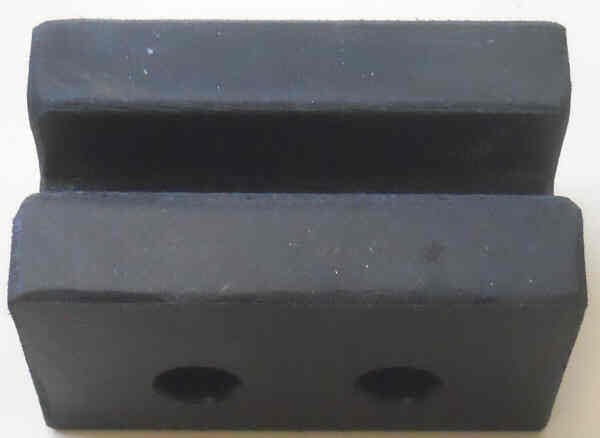 GUIDE SHOE, BUFFER BLOCK, MACHINED NYLON, 4.25 X 2.375 X 2.5, (2) 3/4 HOLES