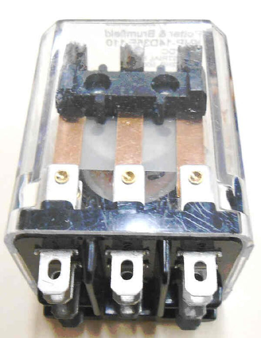 RELAY, POWER, 3PDT, 110VDC, 10A, PLUG IN POTTER BRUMFIELD #KUP-14D35F-110