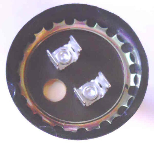 CAPACITOR, 124-149 MFD @ 220/250 VAC, MOTOR START DAYTON # 2MET1