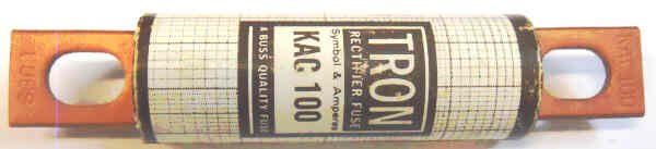 FUSE, SEMI-CONDUCTOR, FAST ACTING, BUSSMANM # KAC 100