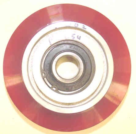 WHEEL, ROLLER GUIDE, 4 3/8 O.D. X 7/8 FACE TAPERED TO 1/2, .7874 I.D.