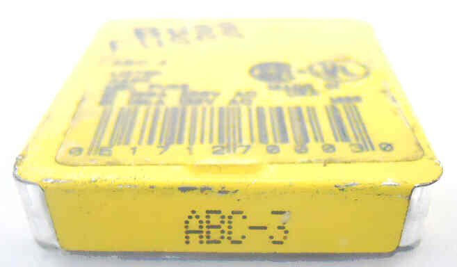 FUSE, CERAMIC, 3 AMP, PACKAGE OF 5, MFR # ABC-3