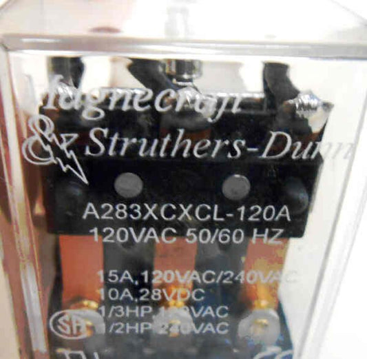 RELAY, BASE, KUP, 3PDT, 120 VAC STRUTHERS-DUNN A283XCXCL-120A