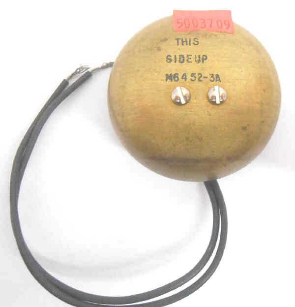 GONG, BRASS, 3 DIAMETER, 110 VAC GAL # M6452-3A