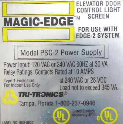 TRI-TRONICS, SUPPLY, POWER, MAGIC EDGE 2, MODEL PSC-2, 120-240 VAC