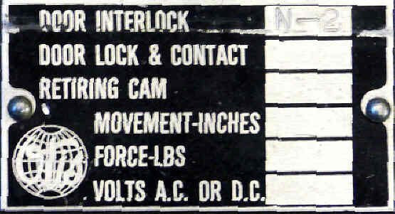 SWITCH, INTERLOCK ASSEMBLY, COMPLETE N-2 INTERLOCK OTIS # 6047A2