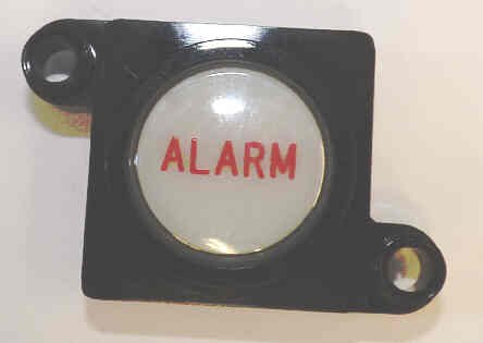 BUTTON, CAP, HALO AND ADAPTER. MARKED ALARM IN RED ADAMS # ASA452A-AL