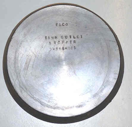 STOPPER, TANK OUTLET, 6, RUBBER ESCO # 3-560-001