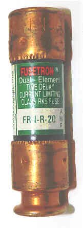 FUSE, TIME DELAY, CURRENT LIMITING,RK-5, 20 AMP, 250V BUSS # FRN-R-20