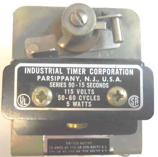 TIMER. 15 SECONDS, 115 VAC, 4 RPM, 5 W INDUSTRIAL TIMER # SERIES 90-15 SECONDS