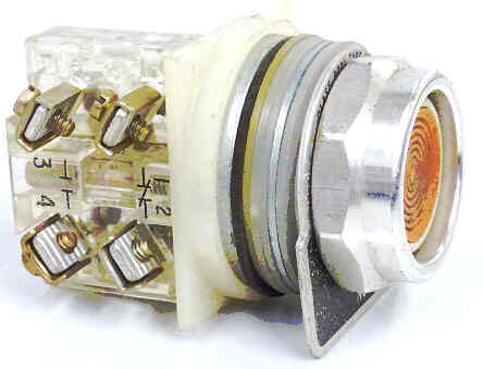 SWITCH, PUSHBUTTON, RED, PANEL MOUNT, 1 N.O./ 1 N.C. CONTACT SQ D # KN-203