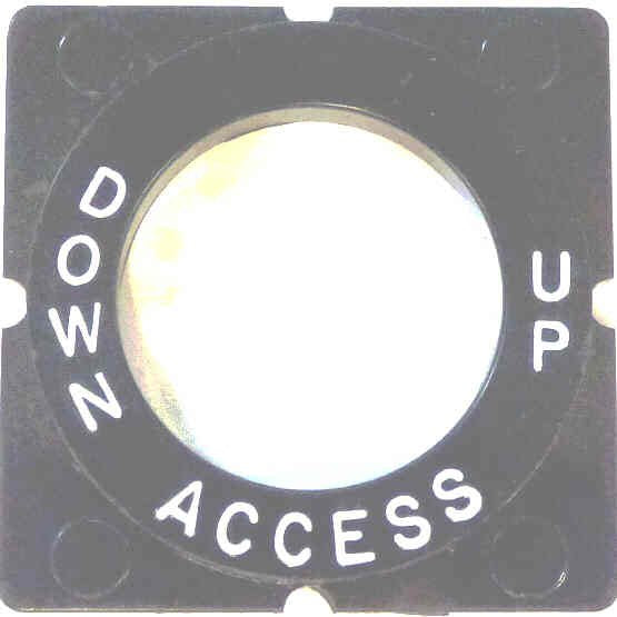 HALO, KEYED SWITCH, BLACK, MARKED OFF-ON-INSPECTION IN WHITE ADAMS # A449B116