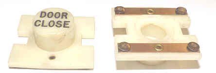 PRESSEL, BUTTON, MONITOR, WHITE WITH BLACK MARKING DOOR CLOSE