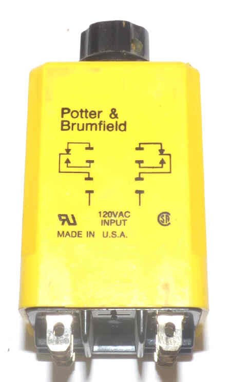 TIMER, 1-120 SECS ON DELAY, KUP, 120 VAC, 10 AMP OUT P & B # CUB-51-70120