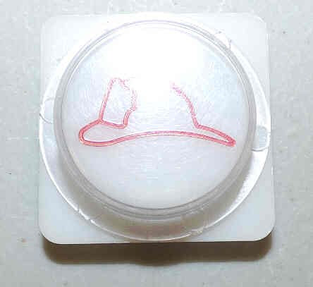 BUTTON, SURVIVOR, 1/8 ADA, MARKED FIRE HAT ADAMS # ASA452W-XFH