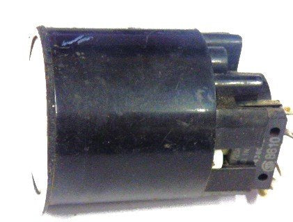 PUSHBUTTON, BLACK, ROUND, WHITE INSERT, MARKED 2 US # 167-03011-100