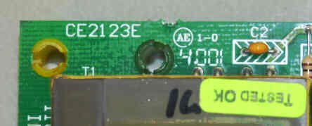 BOARD, CIRCUIT 110 VAC INPUT, WITH PASSING CHIME CONNECTOR CEC # CE2123E
