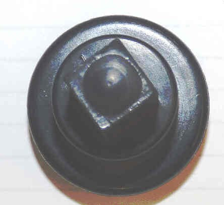 BUTTON, BLACK, BLANK, FLAT MUSHROOM, SQUARE SHANK WESTINGHOUSE # K4912H01