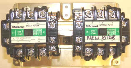 CONTACTORS, INTERLOCKED, SIZE 2, 3 POLE 120 VAC, AROMAT # FCR-M25-120V
