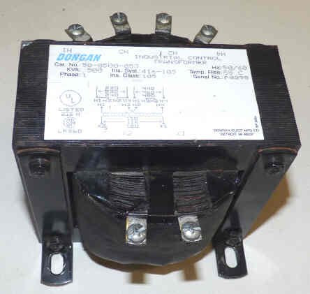 TRANSFORMER, SINGLE PHASE 230-460 PRI., 115 SEC. .500 KVA KONE # US500911