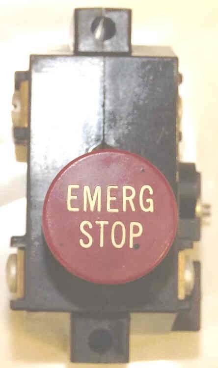 SWITCH, STOP, WITH AUX CONTACTS, 1 DIA. BUTTON, EMERG STOP OTIS # 7014A1
