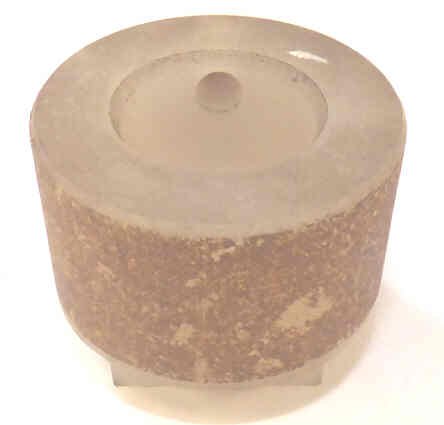BUTTON, 1/4' X 7/8 X 7/8 TOP, 1 3/8 X 3/4 BASE VINTAGE