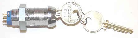 SWITCH, KEYED, 1 POSITION, MAINTAINED, REMOVE AT 12, MEDECO KEY #4