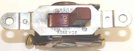 SWITCH, STOP, OPEN, RED LEVER, F. S PAYNE REFURBISHED