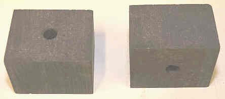 CONTACT, CARBON, 1 3/8 X 1 3/8 X 1 1/8 1/4 HOLE CENTERED