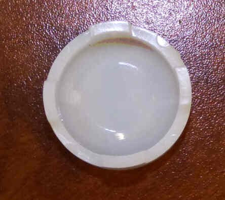 INSERT, BUTTON, 7/8 DIA., WHITE, MARKED M IN BLACK ARMOR # 11133-01