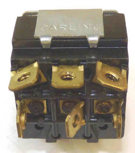 SWITCH, TOGGLE, 3PST, CHROME BEZEL CARLING # 108AX