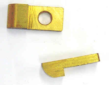 SEGMENT, BRASS, 13/16 L X 3/8 W, ONE THROUGH HOLE AB SEE # 3-1344