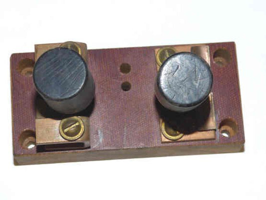 ASSEMBLY, 2 BUTTON, BLACK, 3/4 DIAMETER, WITH BASE & CONTACTS VINTAGE