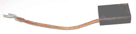 BRUSH, CARBON, W2045 GRADE, 1.500 X 1.000 X .500, 3 1/2 SHUNT X38R15