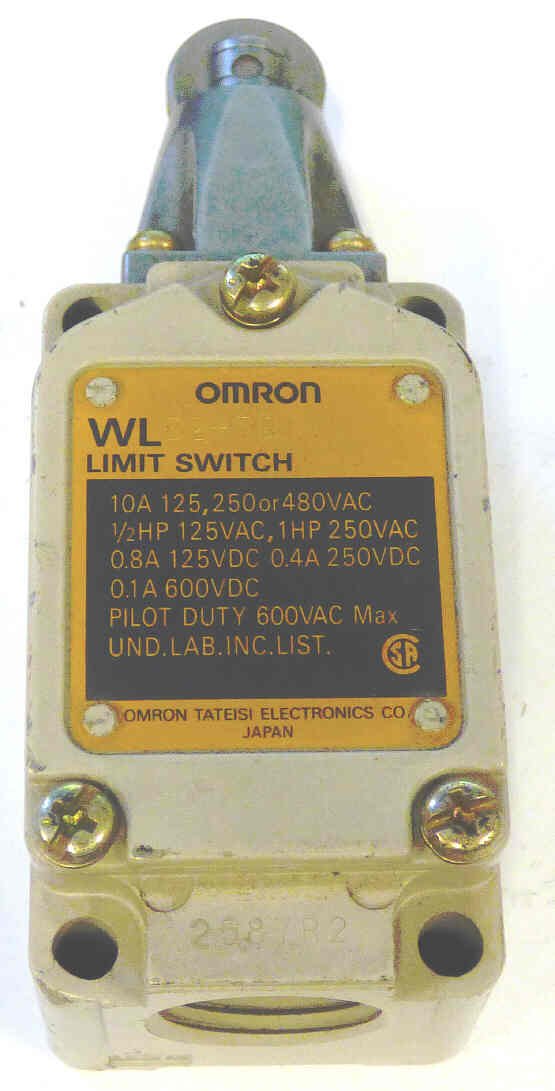 SWITCH, SAFETY LIMIT, 125 VAC, 10 AMP, TOP ROLLER OMRON # WL