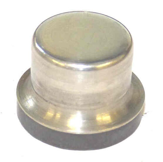 BUTTON, SS, BLANK, 3/4 X 5/8 TOP, 1 X 3/16 FLAT BASE, ONE SIDE SQUARED