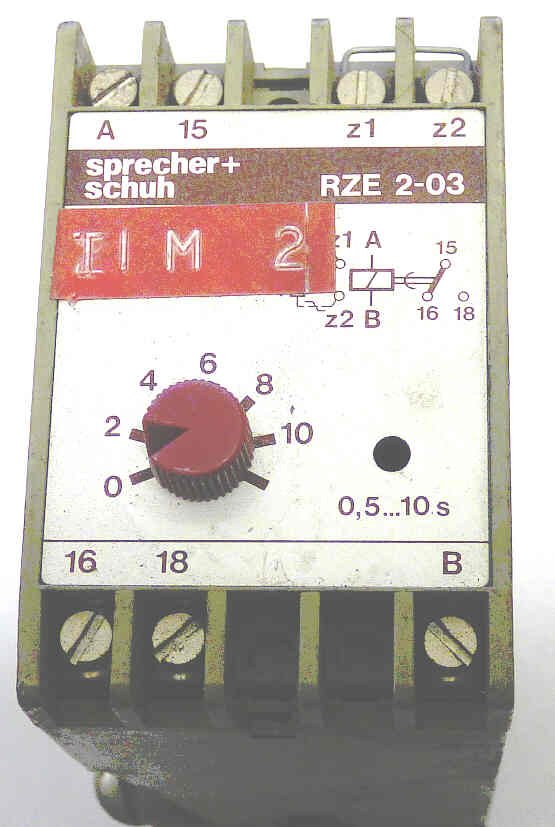 TIMER, 208 VAC, 9-180 SECONDS, SPRECHER & SCHUH # RZE-2-03