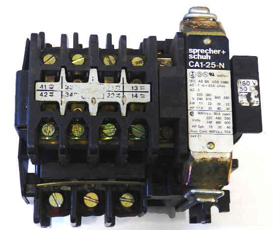 CONTACTOR, OBSOLETE, SPRECHER & SCHUH, CA1-25N 208VAC COIL