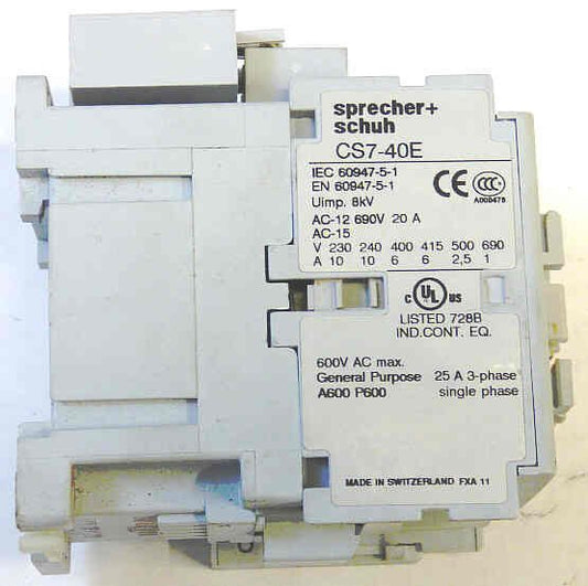 RELAY, 4 NO CONTACTS, 120V AC COIL S & S CS7-40E-120
