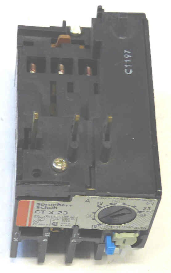 RELAY, OVERLOAD, 3 PHASE, DIRECT MOUNT, SPRECHER+SCHUH # CT 3-23