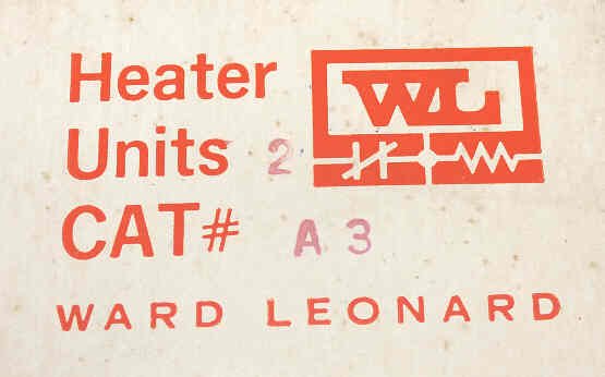 ELEMENT, HEATER, OVERLOAD, WARD LEONARD # A3