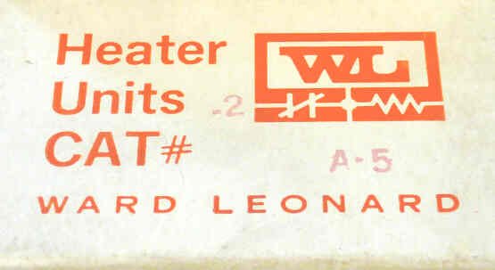 ELEMENT, HEATER, OVERLOAD, WARD LEONARD # A5