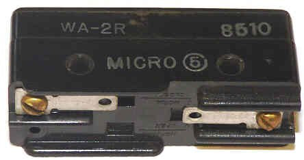 SWITCH, MICRO, SPDT, PIN PLUNGER, 20A, 125VAC MICROSWITCH # WA-2R